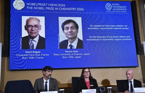 Scientists win chemistry Nobel for discoveries about mirrored molecules that led to many drugs